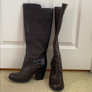Kork-Ease High Heel Brown High Boots